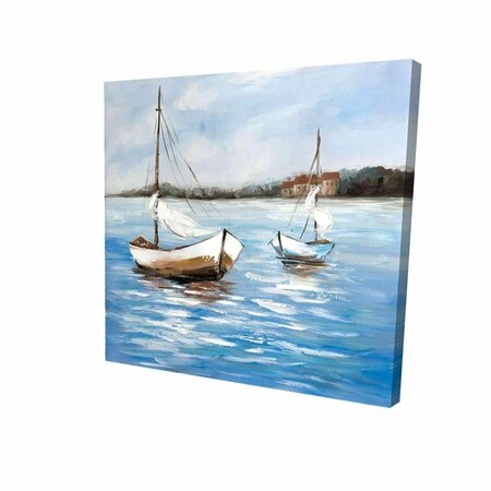 FONDO 16 x 16 in. Two Boats on the Water-Print on Canvas FO2774450